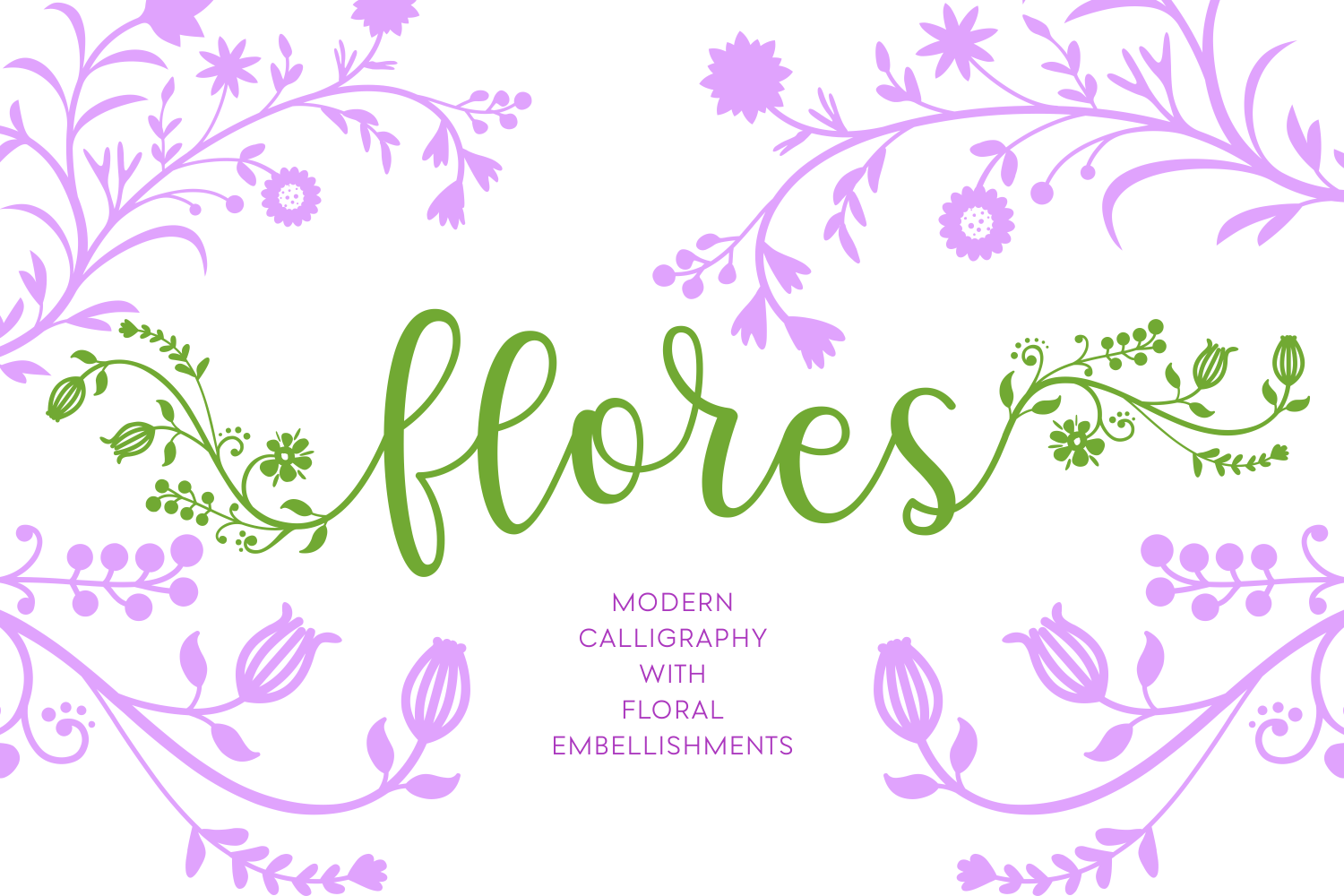 Flores: A Modern Calligraphy Font with Natural Floral Swashes