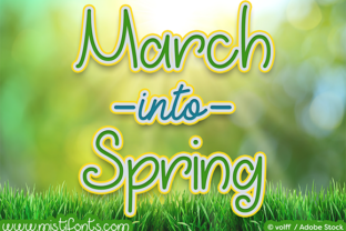 March into Spring Font: A Handwritten Touch for Real Business Branding
