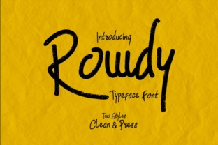 Rowdy: A Handwritten Marker Font with Editorial Warmth
