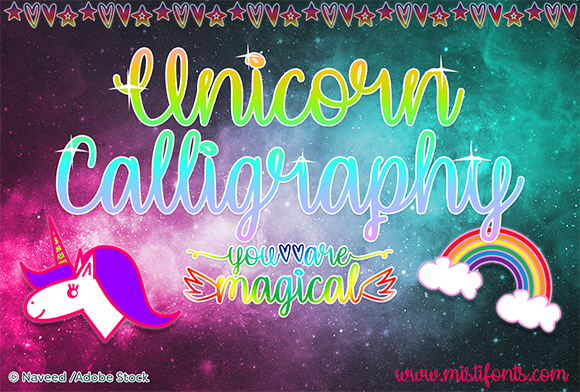 Unicorn Calligraphy: A Whimsical Script Font for Handmade Magic