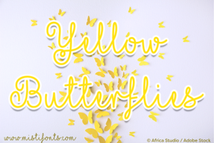Yellow Butterflies: A Warm, Polished Script Font for Small Business Branding